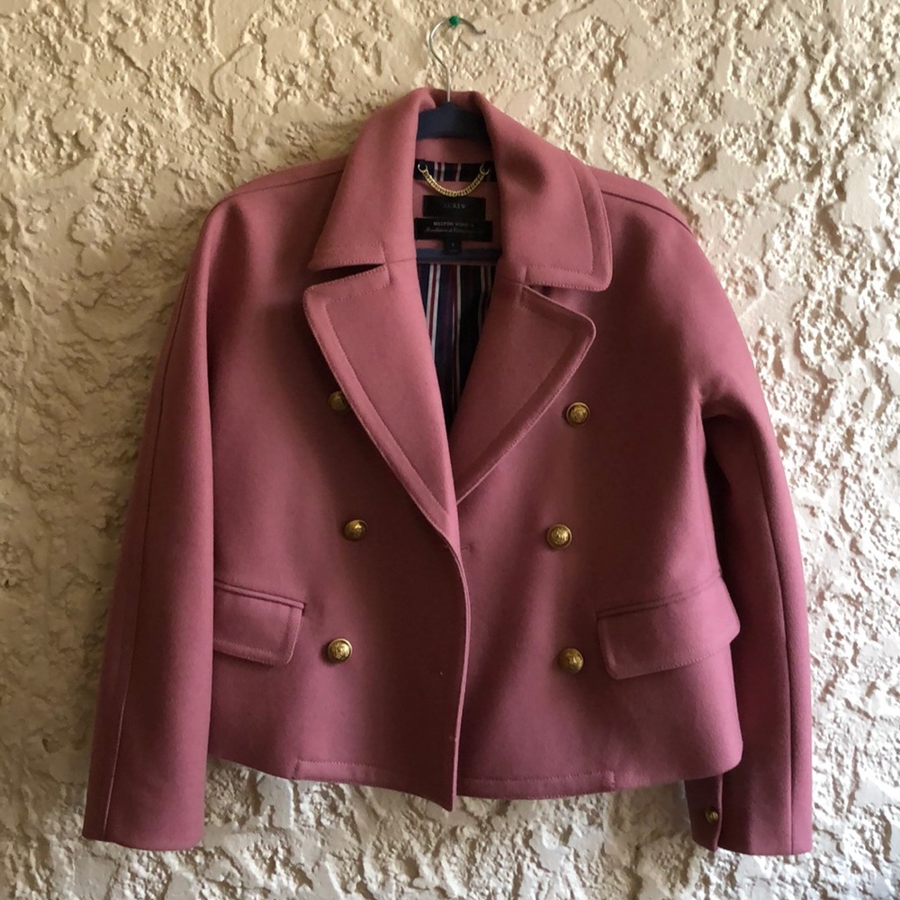 Pink pea coat. Never been worn.